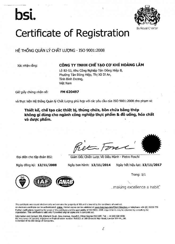 ISO 9001-2008 certificate TV-01